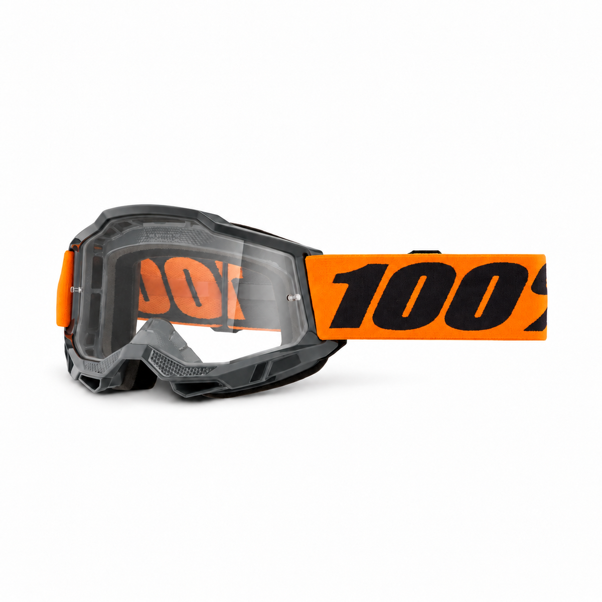 Óculos de proteção 100% ACCURI 2 cinzentos/laranja com lente transparente