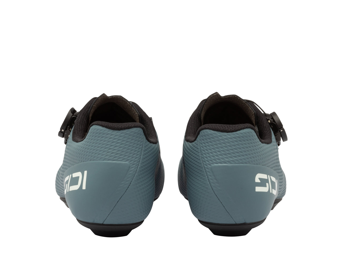 Chaussures route Sidi Fast 3 storm grey et ice white, vue arrière du contrefort
