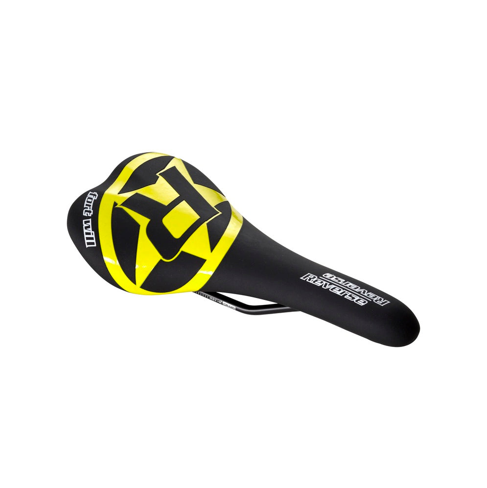 Selim REVERSE COMPONENTS FORT WILL STYLE com trilhos em CrMo Preto/Amarelo