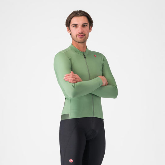 CASTELLI ESPRESSO THERMAL Camisola de manga comprida Peper Verde