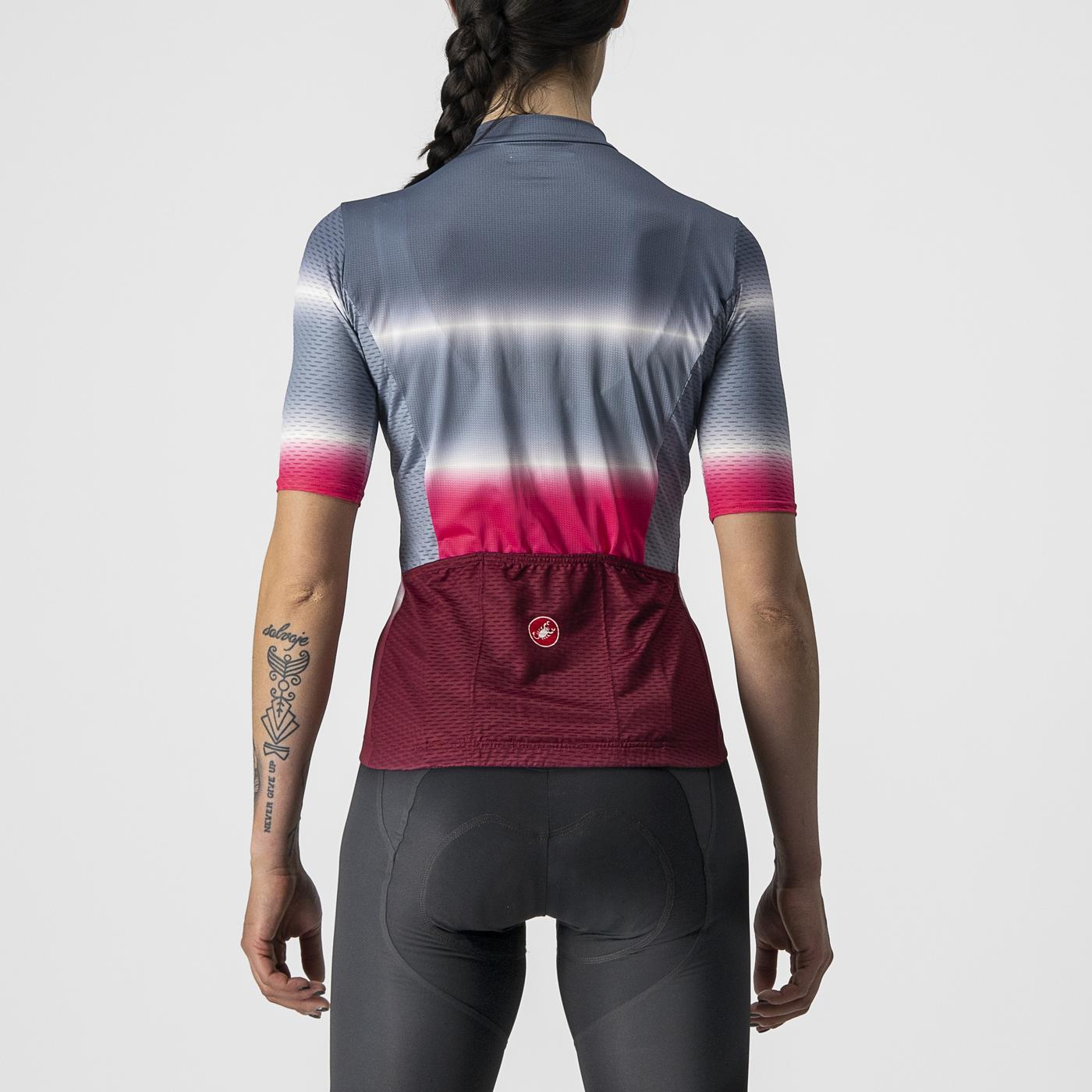 CASTELLI DOLCE Camisola de manga curta para mulher Azul/Bordéus