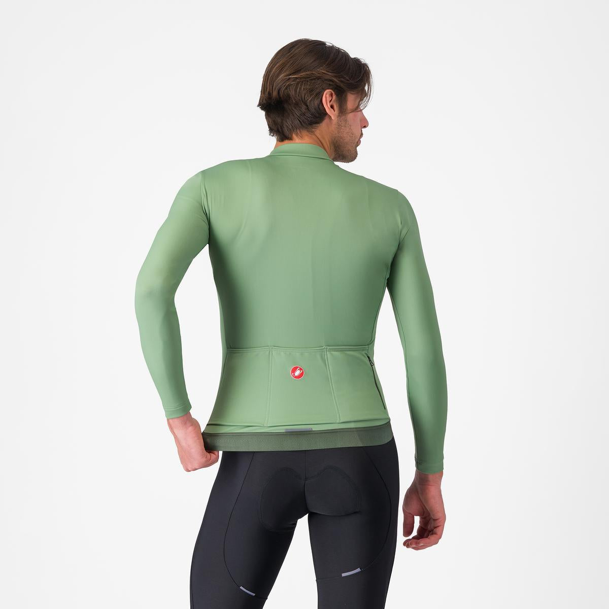 CASTELLI ESPRESSO THERMAL Camisola de manga comprida Peper Verde