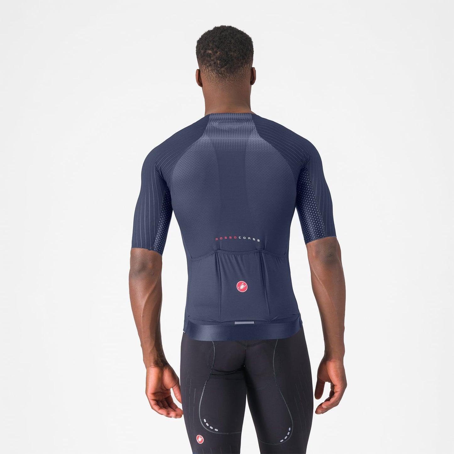 Maillot CASTELLI AERO RACE 8S Mangas Curtas Azul-Marinho