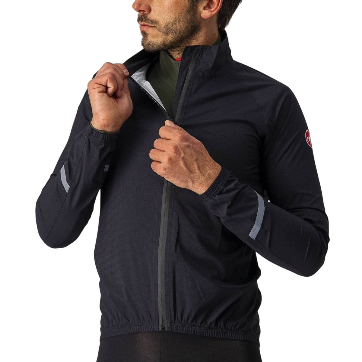 Casaco CASTELLI EMERGENCY 2 RAIN Preto