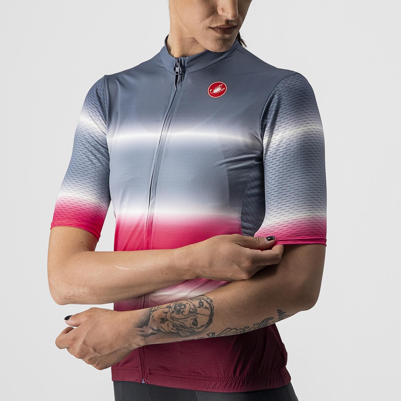 CASTELLI DOLCE Camisola de manga curta para mulher Azul/Bordéus