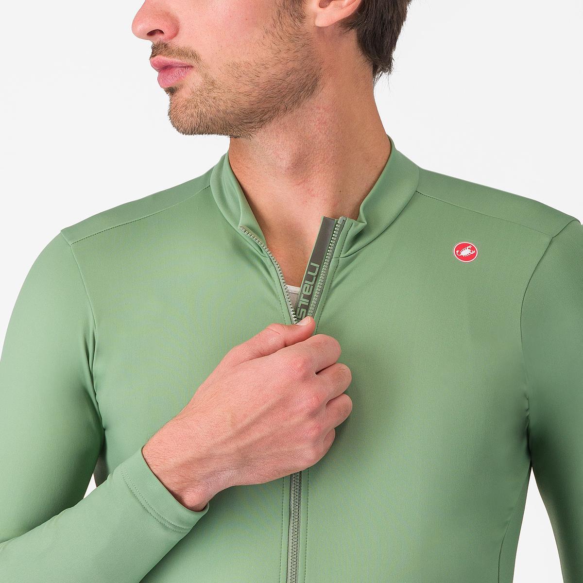 CASTELLI ESPRESSO THERMAL Camisola de manga comprida Peper Verde