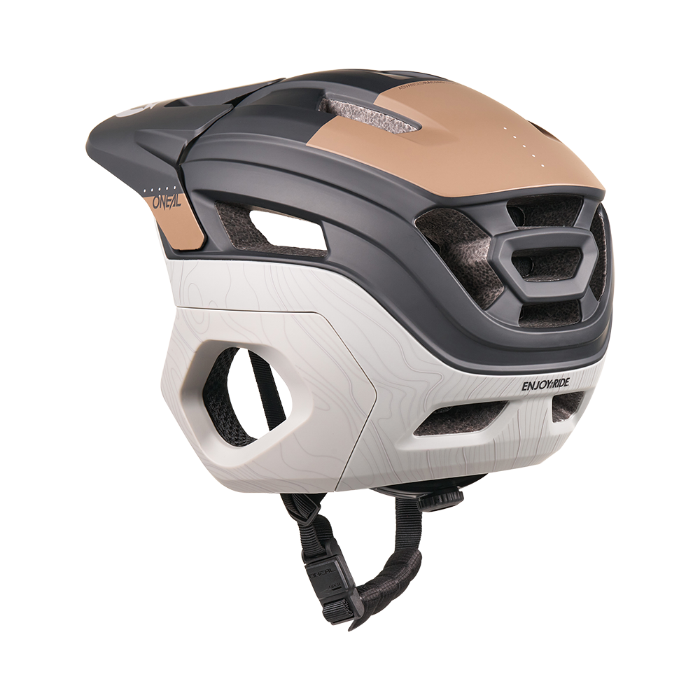 Capacete de BTT O'NEAL TRAPPER EVO SOLID Preto/Castanho/Cinzento