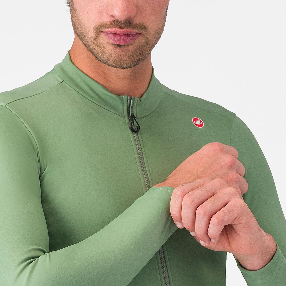 CASTELLI ESPRESSO THERMAL Camisola de manga comprida Peper Verde