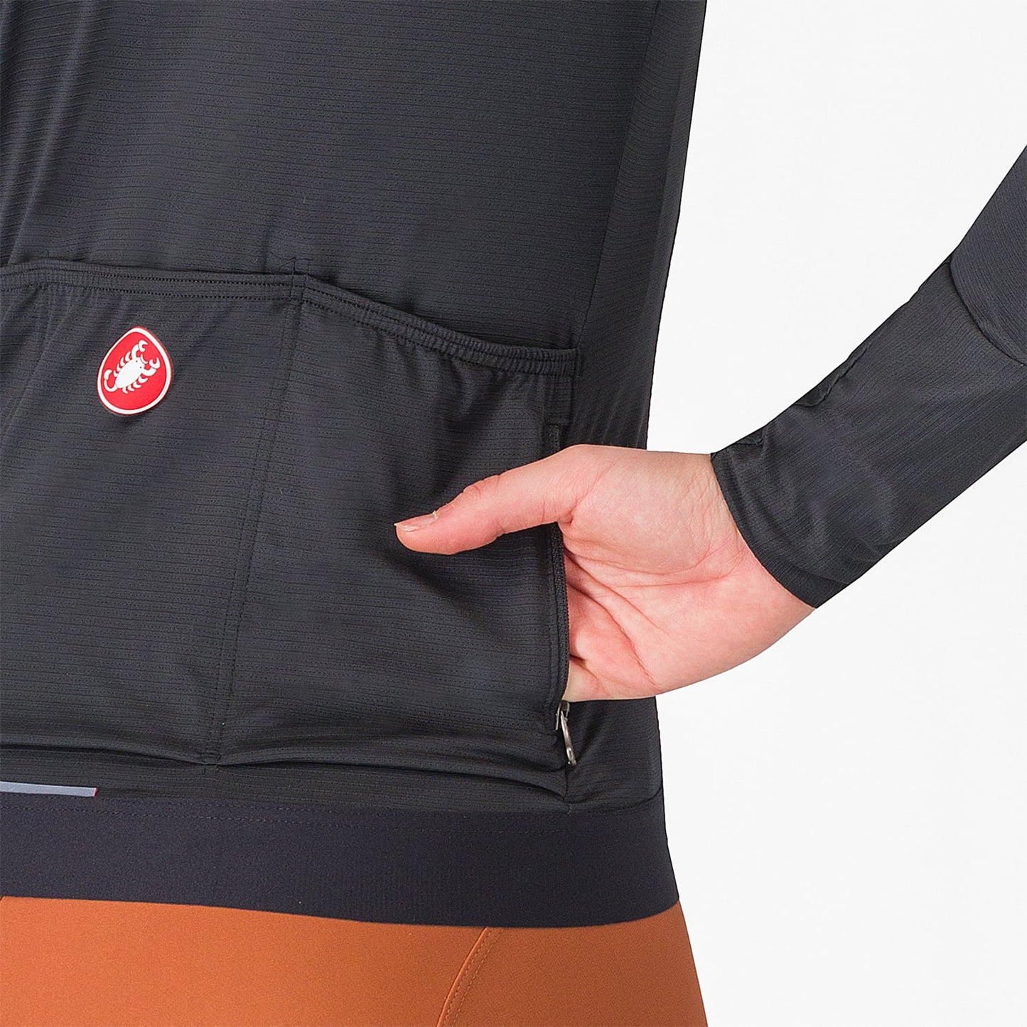 CASTELLI ESPRESSO Camisola de manga comprida para mulher Preto