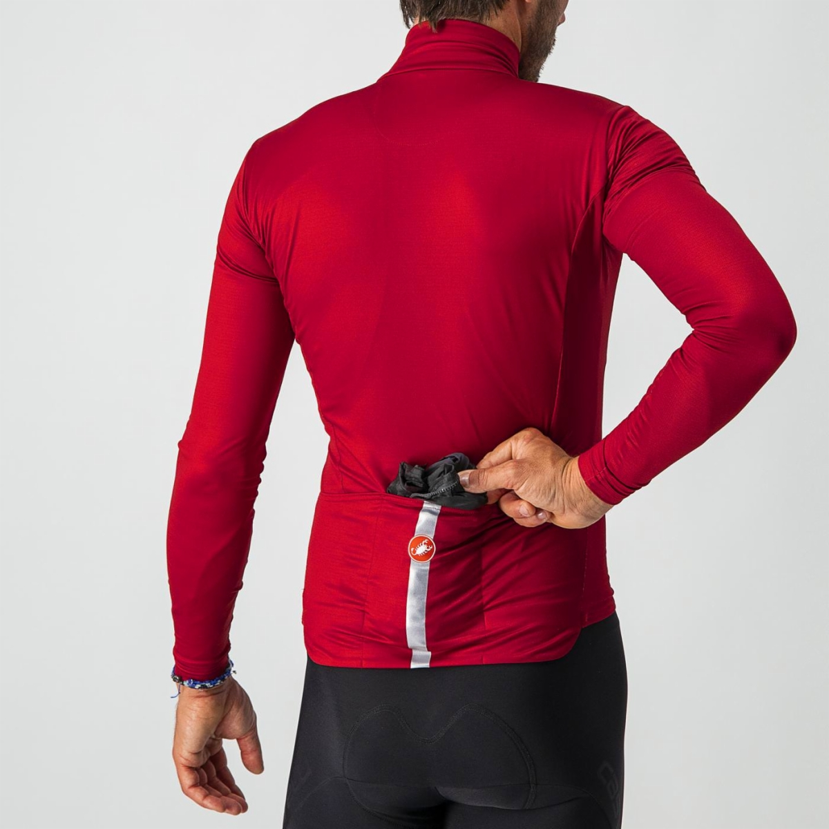 Casaco CASTELLI SQUADRA STRETCH Preto/Cinza