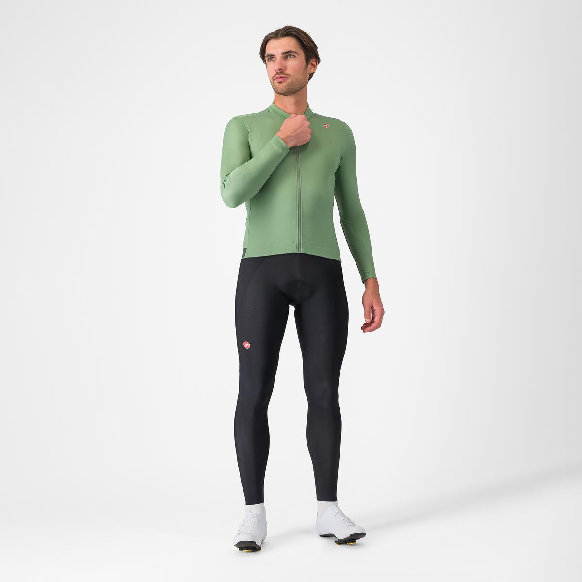 CASTELLI ESPRESSO THERMAL Camisola de manga comprida Peper Verde