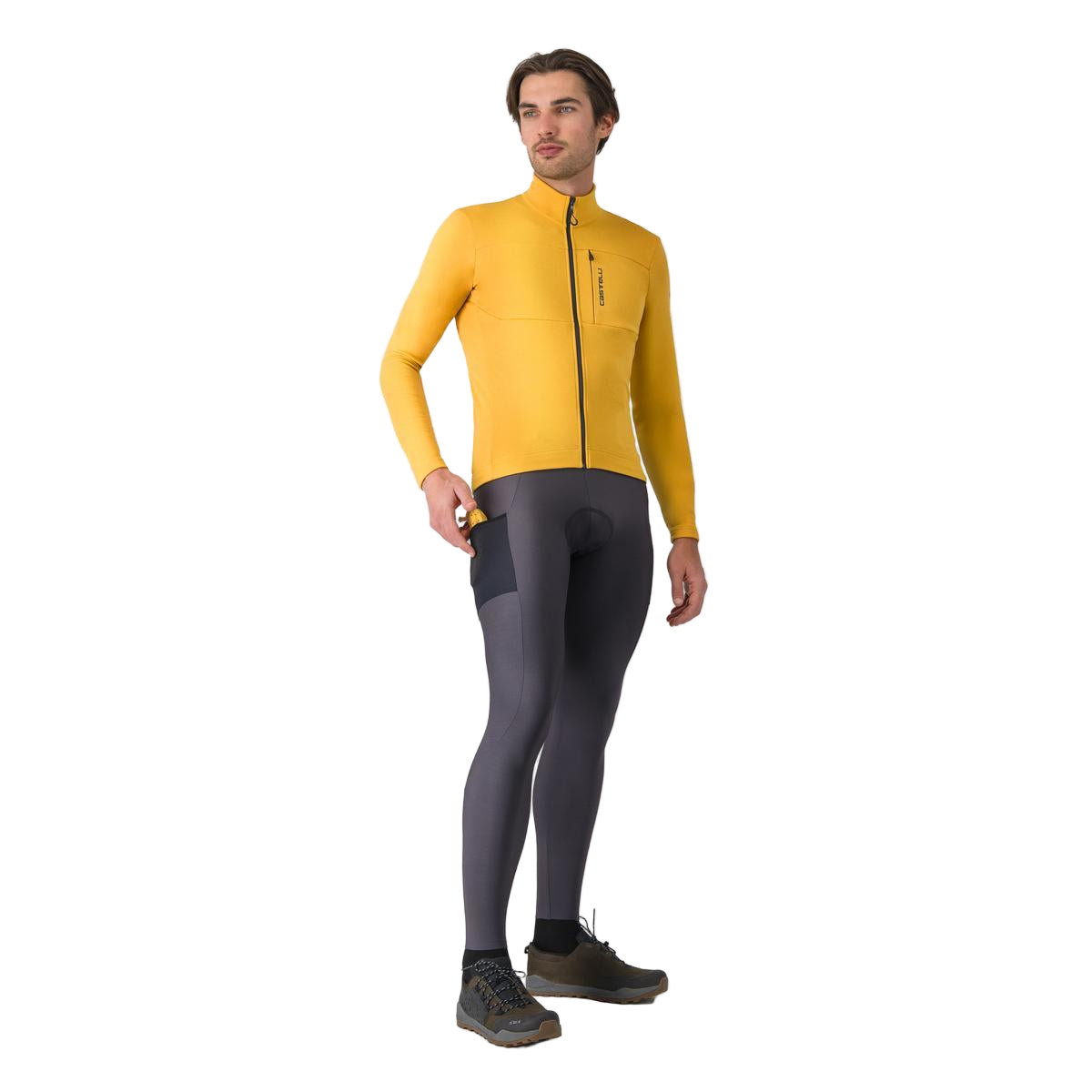 CASTELLI UNLIMITED TRAIL 2 Camisola de manga comprida Amarelo/Cinzento