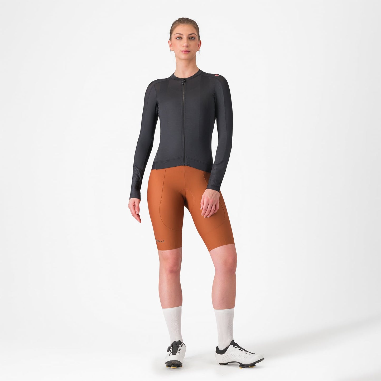 CASTELLI ESPRESSO Camisola de manga comprida para mulher Preto