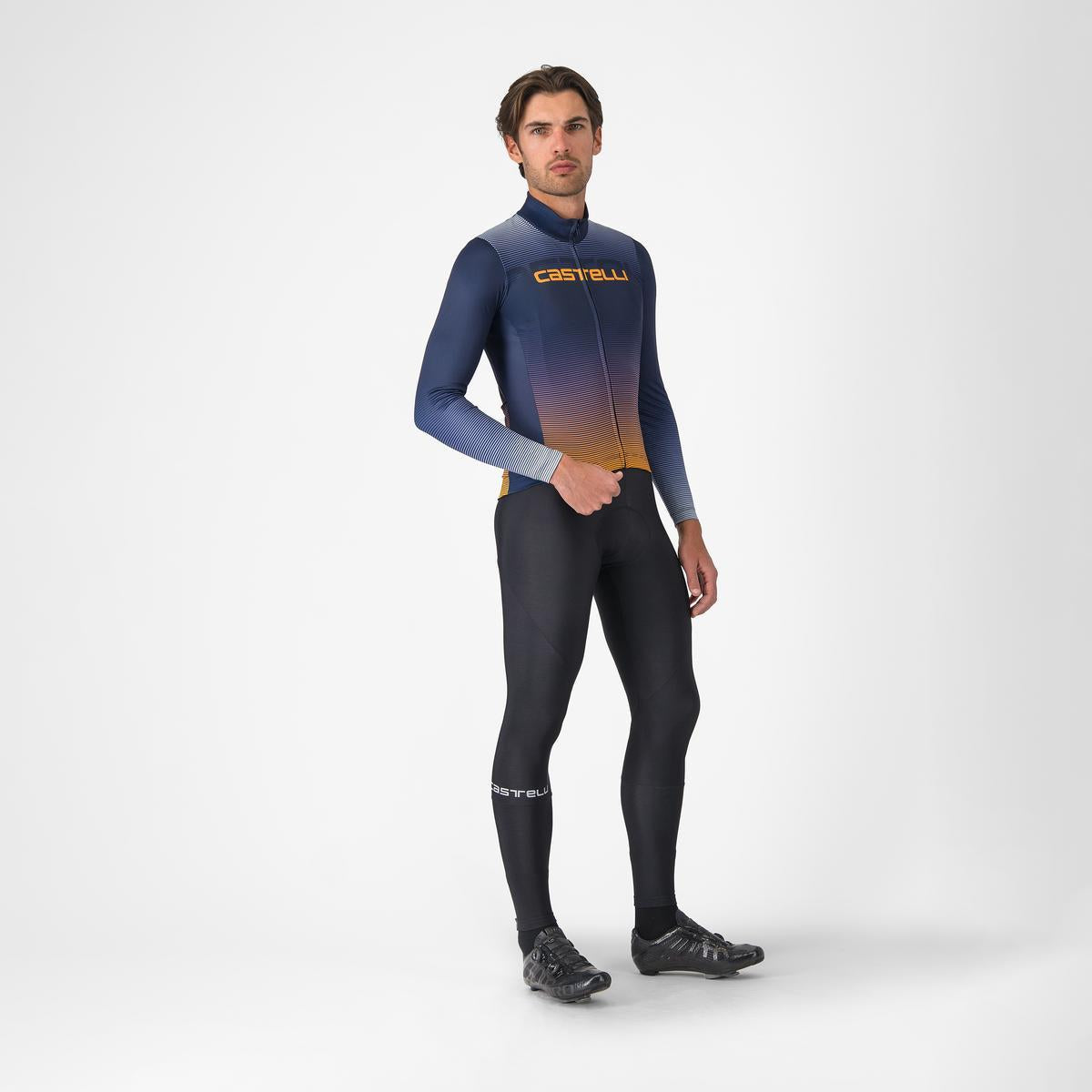 Camisola de manga comprida CASTELLLI APICE THERMAL Azul/Laranja