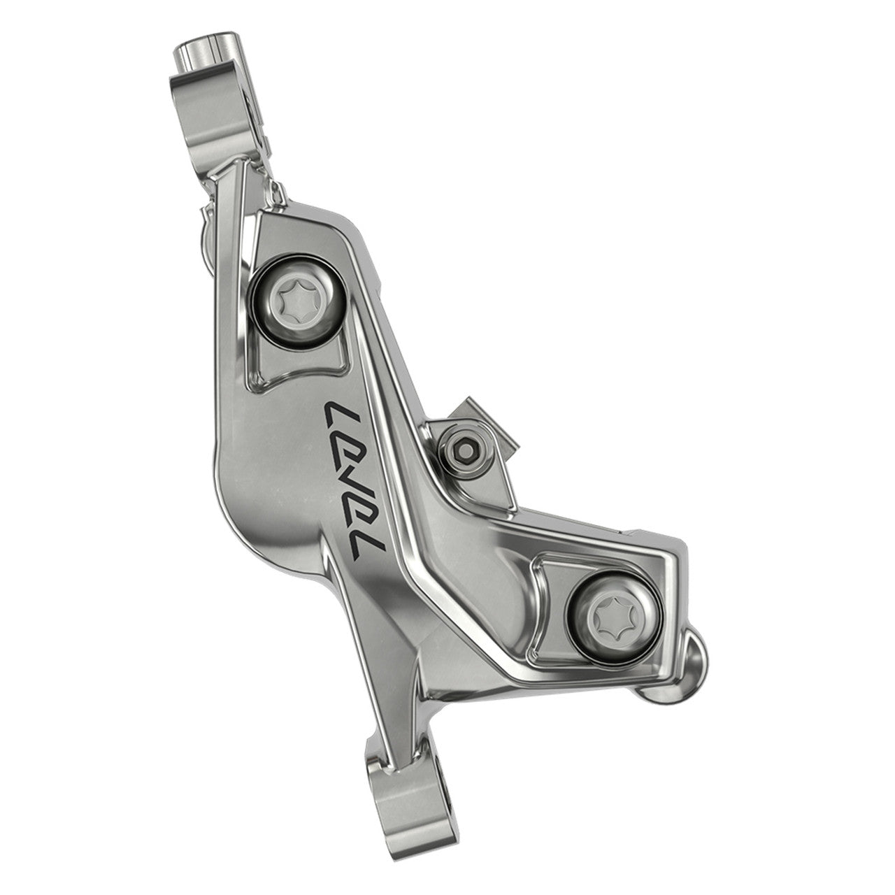 Travão traseiro SRAM LEVEL ULTIMATE STEALTH em carbono com 4 pistões Hardware em titânio prateado