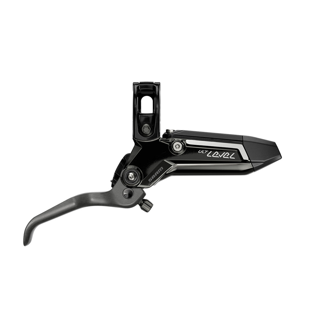 Travão dianteiro SRAM LEVEL ULTIMATE STEALTH em carbono com 2 pistões Hardware em titânio Preto