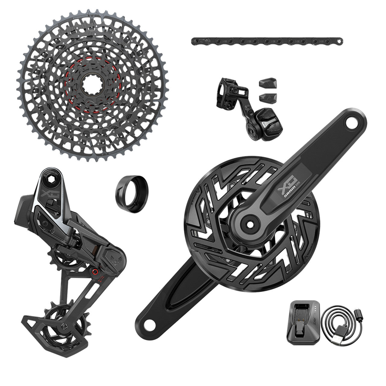 Pacote SRAM X0 EAGLE E-MTB BOSCH ISIS AXS T-TYPE 36 dentes CLIP-ON 10/52