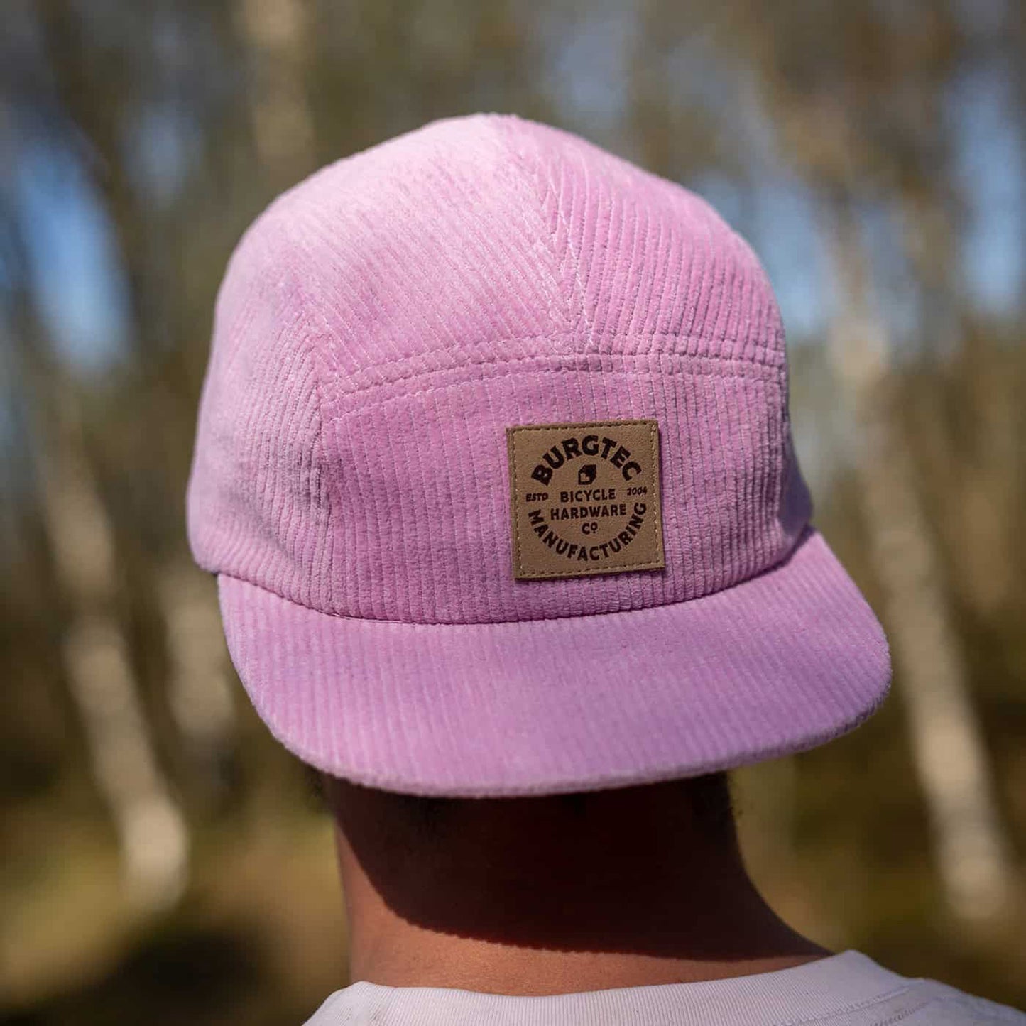 Boné BURGTEC BANDIT CORDUROY FIVE PANEL Rosa claro