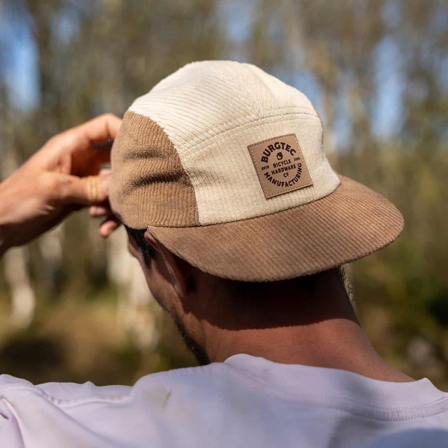 Boné BURGTEC BANDIT CORDUROY FIVE PANEL Bege/Castanho