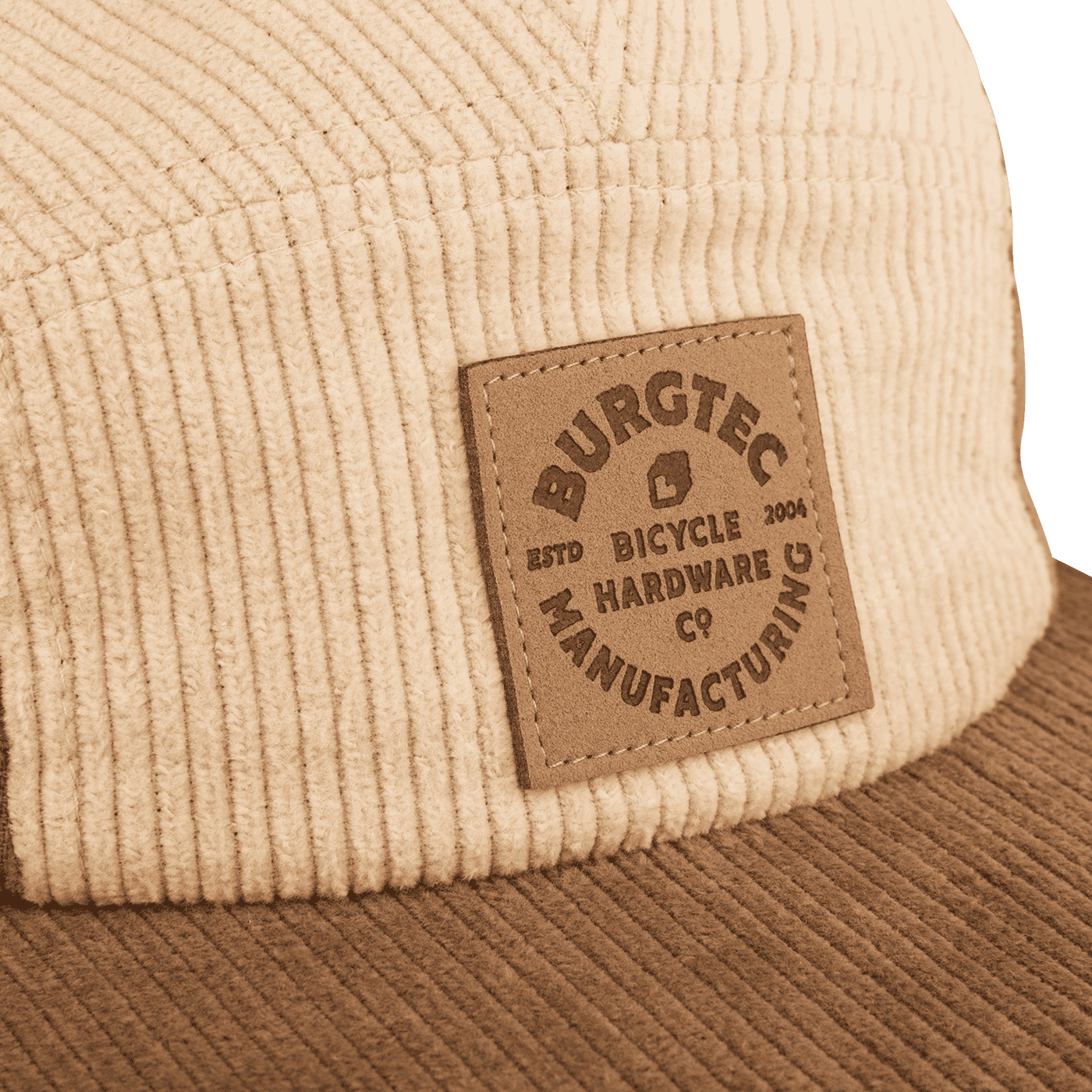 Boné BURGTEC BANDIT CORDUROY FIVE PANEL Bege/Castanho