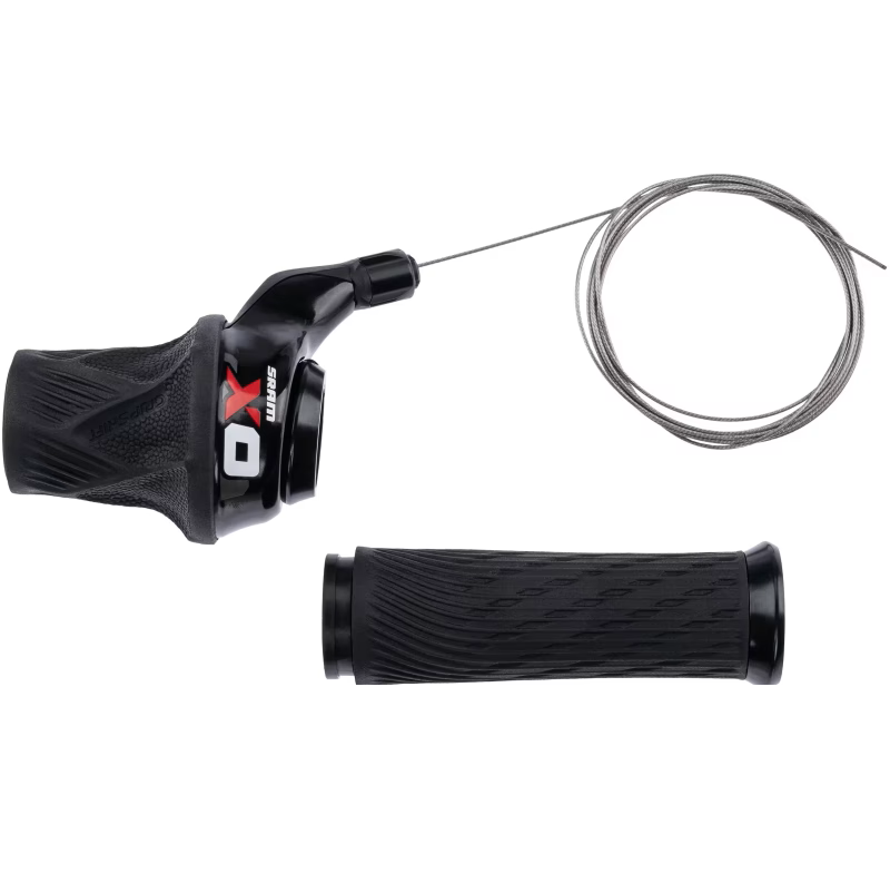 Punho rotativo esquerdo SRAM X0 Grip Shift 2V preto/vermelho