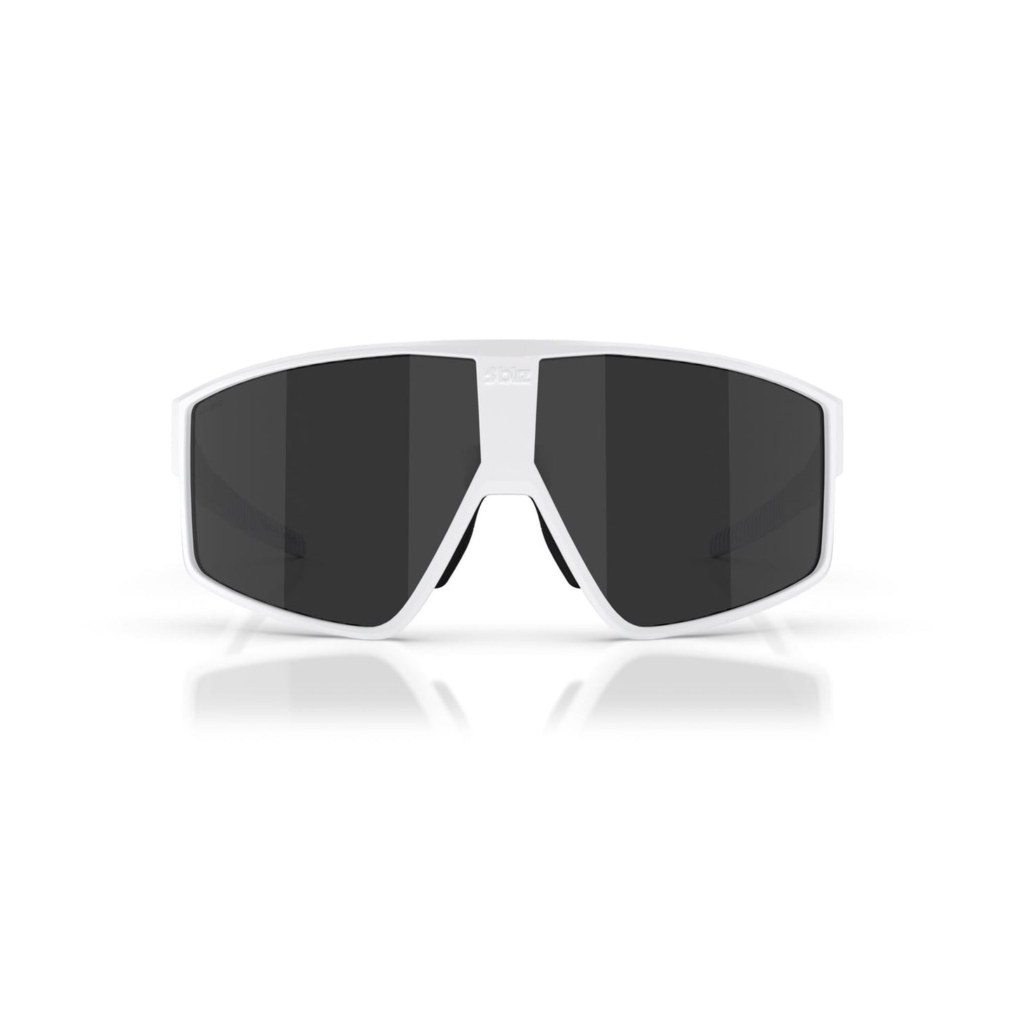 BLIZZ P002S Óculos com lentes cinzentas fumadas branco mate