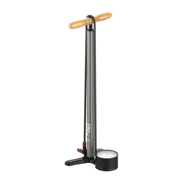 Bomba de pé LEZYNE STEEL FLOOR DRIVE 3.5 HV Preto