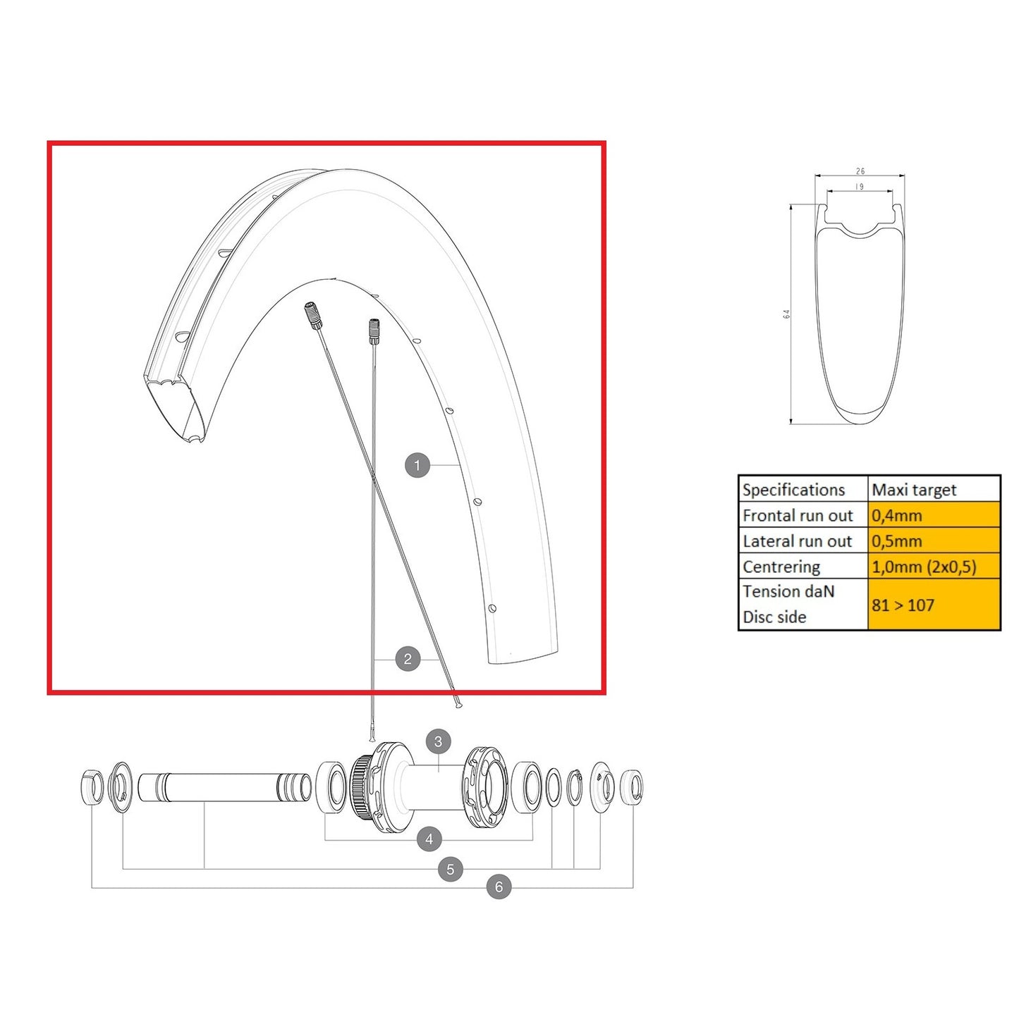 Kit de rodas dianteiras de disco MAVIC COSMIC SL65 UD