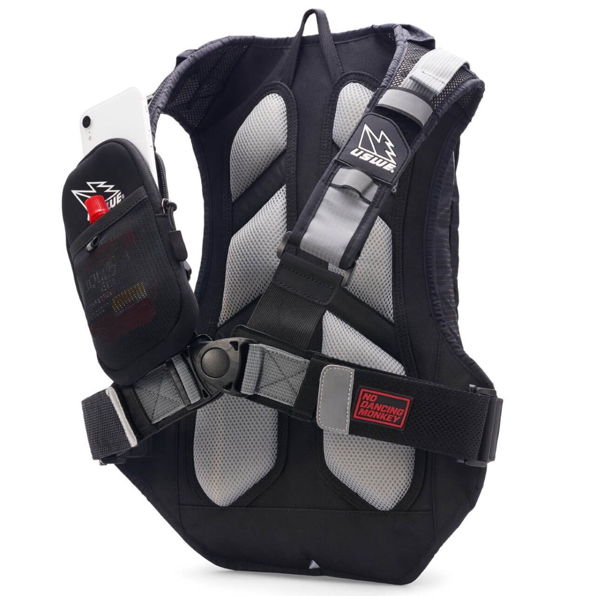 Bolsa para telemóvel USWE com fecho de velcro Preto