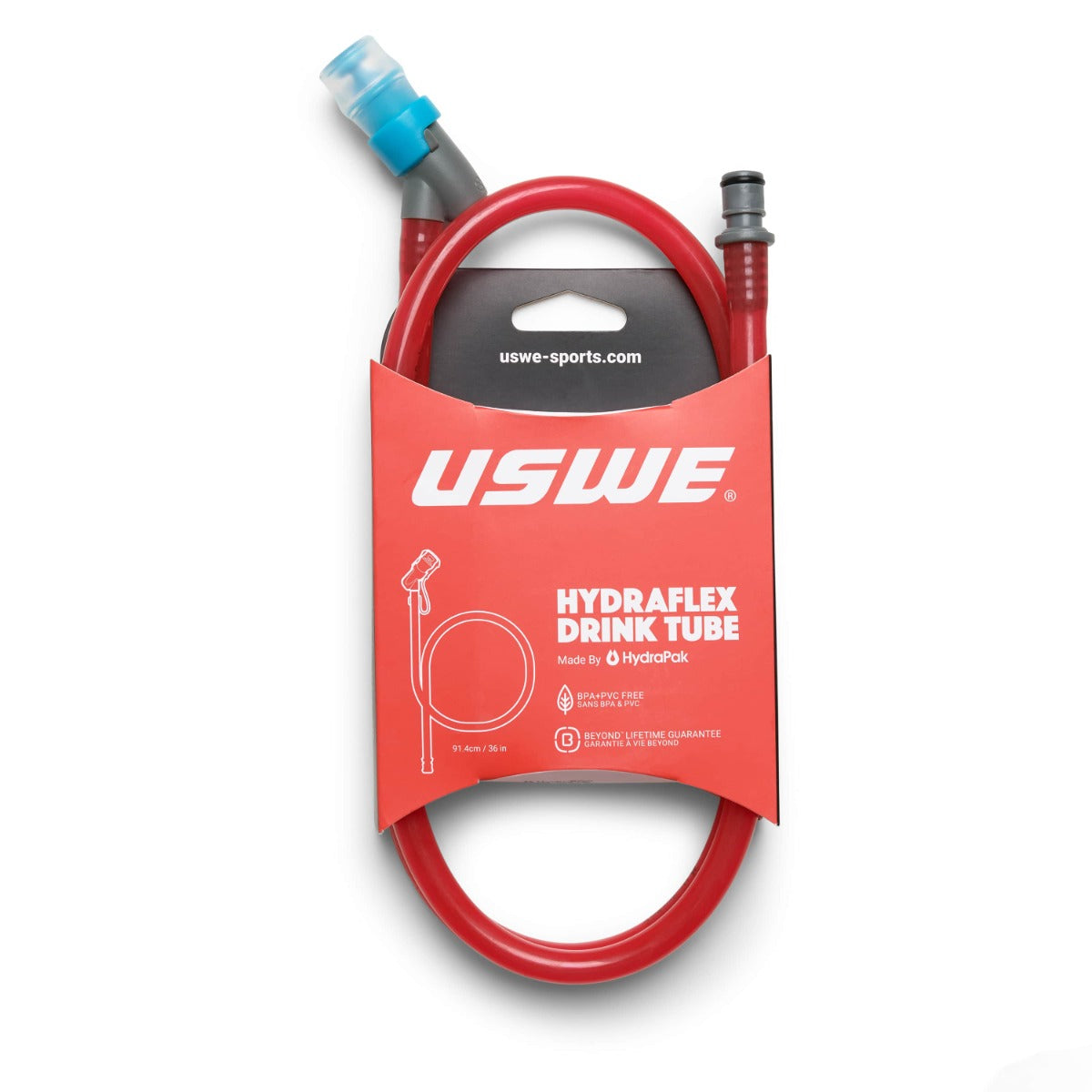 Kit de mangueira e válvula de bolso para água USWE HYDRAFLEX Vermelho