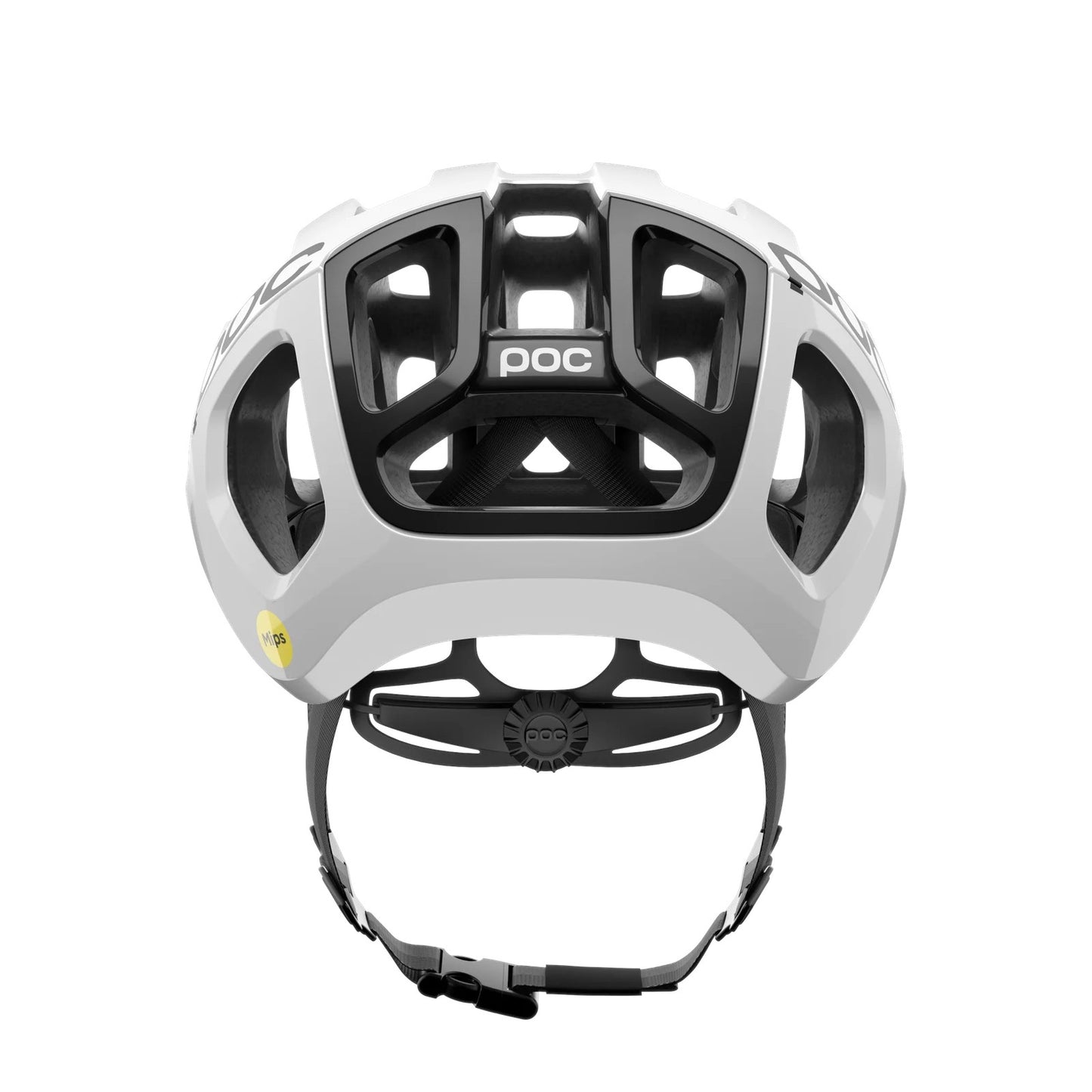 Capacete de estrada POC VENTRAL AIR MIPS LOGO Branco/Preto Mate