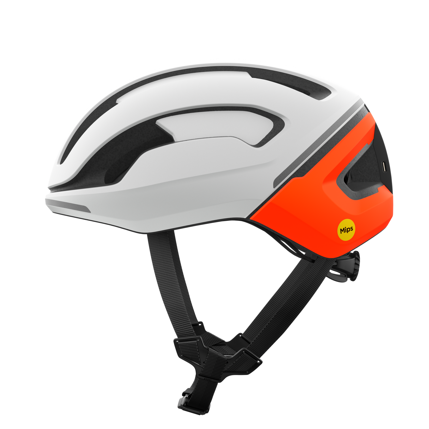 Capacete de estrada POC OMNE BEACON MIPS Branco/Laranja Mate