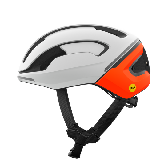 Capacete de estrada POC OMNE BEACON MIPS Branco/Laranja Mate