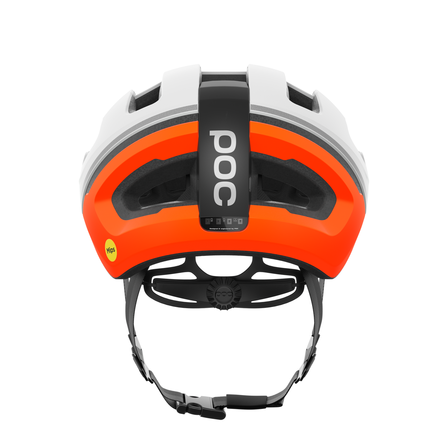Capacete de estrada POC OMNE BEACON MIPS Branco/Laranja Mate