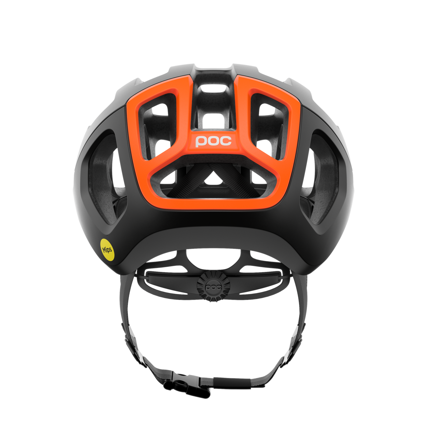 Capacete de estrada POC VENTRAL AIR MIPS Preto/Laranja Fluo Mate