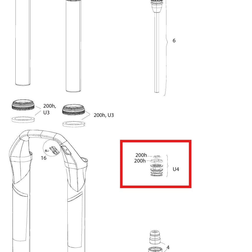 Kit de cabeça de vedação de atualização para a forquilha ROCKSHOX SID 32 mm SID RLC A1(2017-2019)/RL B1-B2(2017-2019)/B4(2020+)