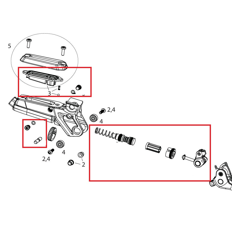 Kit de peças para alavanca interna SRAM CODE ULTIMATE/SILVER STEALTH C1