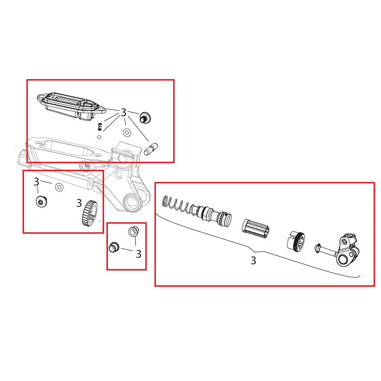 Kit de Peças Internas para Alavanca SRAM MAVEN ULTIMATE/SILVER B1