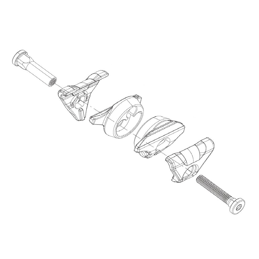 Kit de carrinho para calhas de assento ovais ROCKSHOX Reverb AXS A1/AXS XPLR #11.6818.054.002