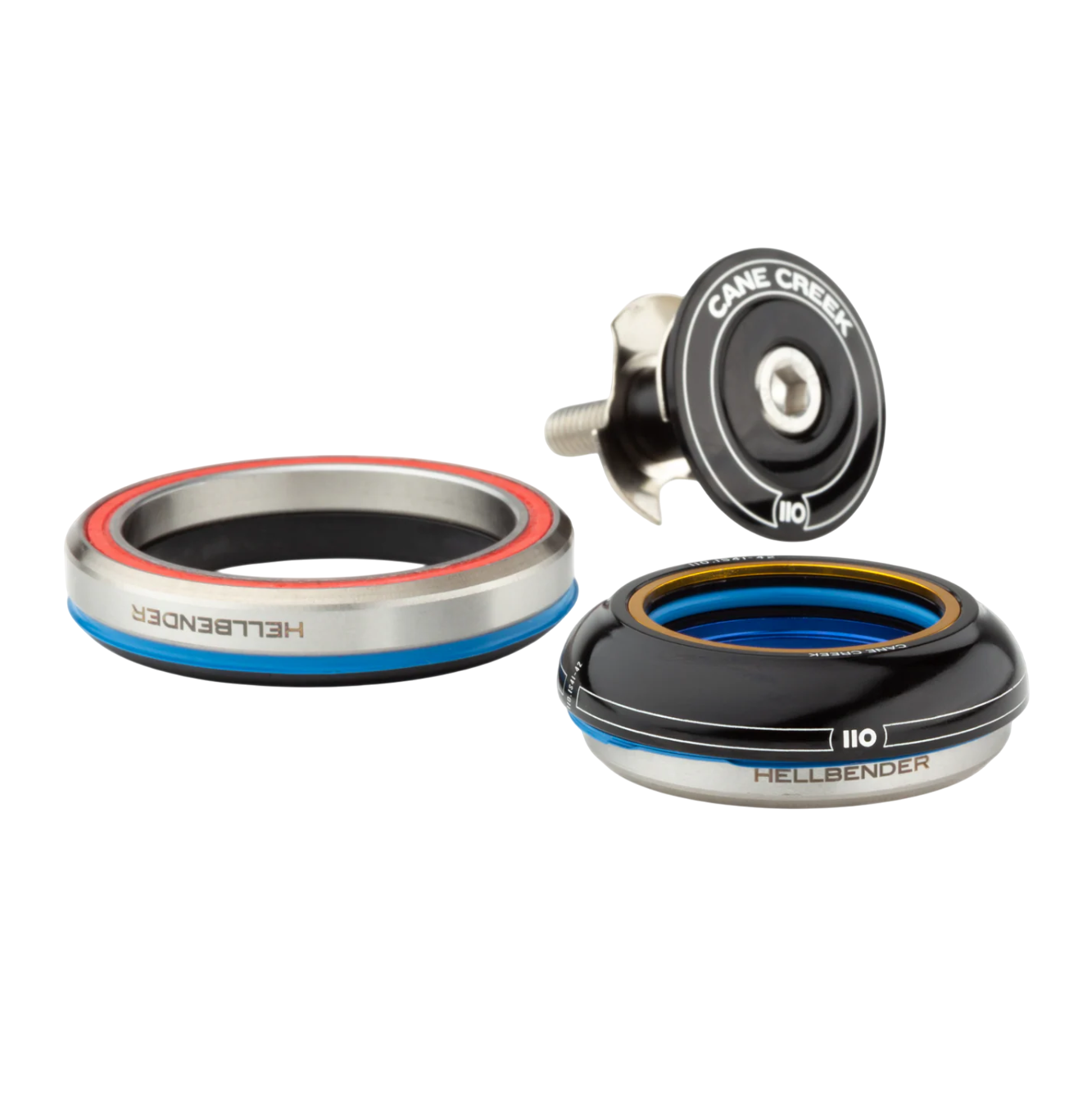 CANE CREEK 110 Tapered Headset, 1 1/8"-1.5", IS41/28.6/H9 | IS52/40, curto, preto