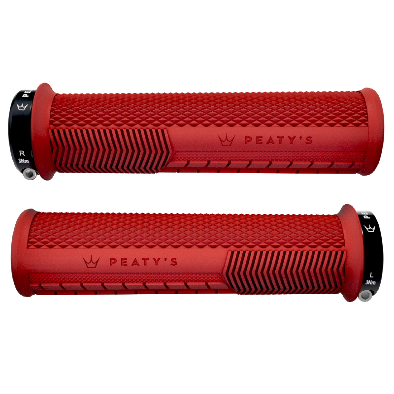 PEATY'S MONARCH KNURL Grips Vermelho