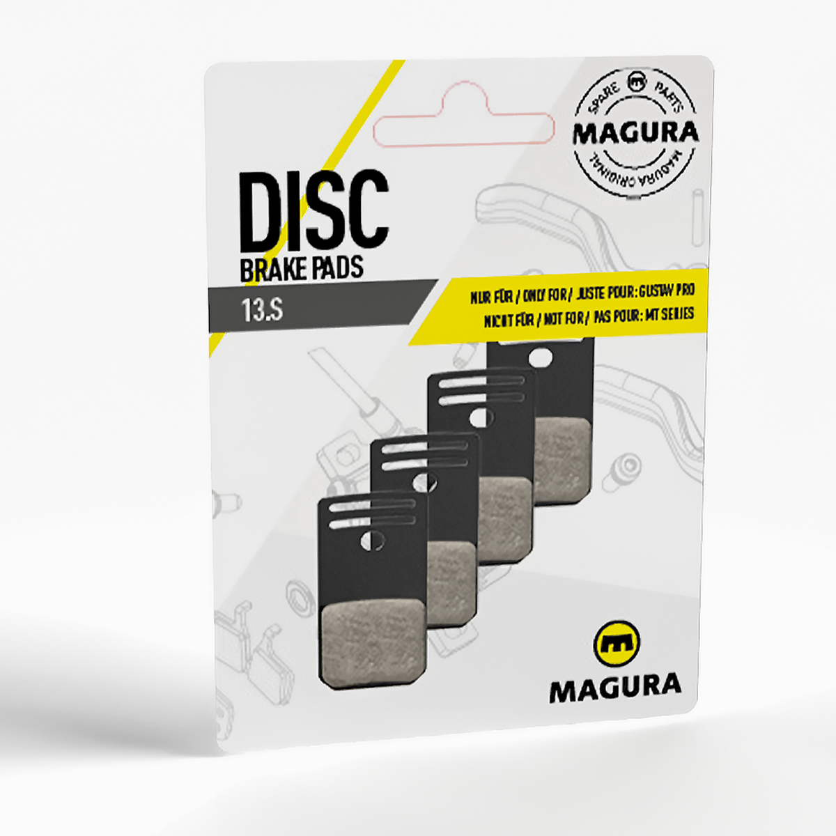 MAGURA GUSTAV PRO 13.S Plaquetas orgânicas (embalagem de 4)