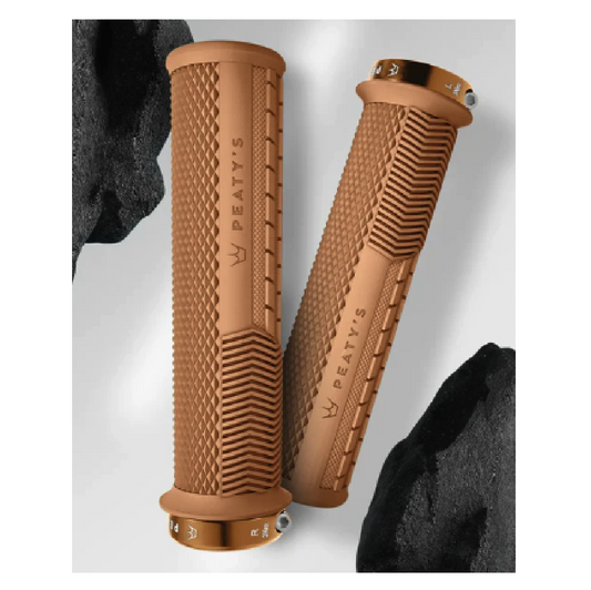 PEATY'S MONARCH KNURL Grips Castanho