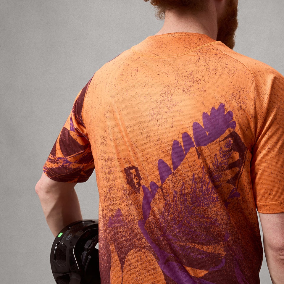 Camisola de manga curta ENDURA SINGLETRACK PRINT End Orange