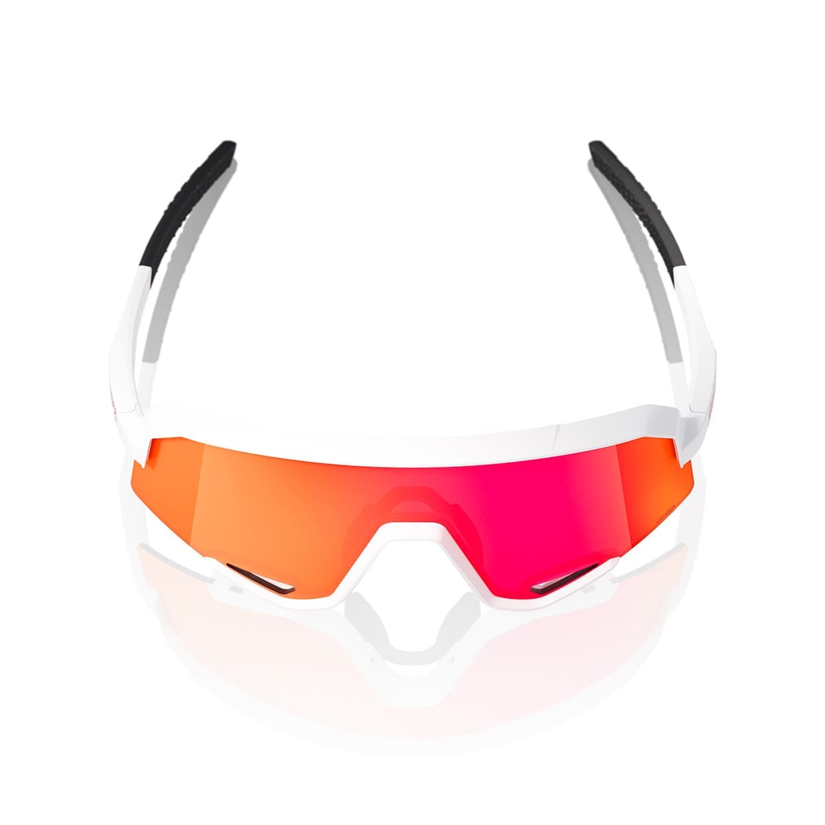 Óculos de sol 100% SLENDALE SOFT Branco Hipper Espelho Vermelho