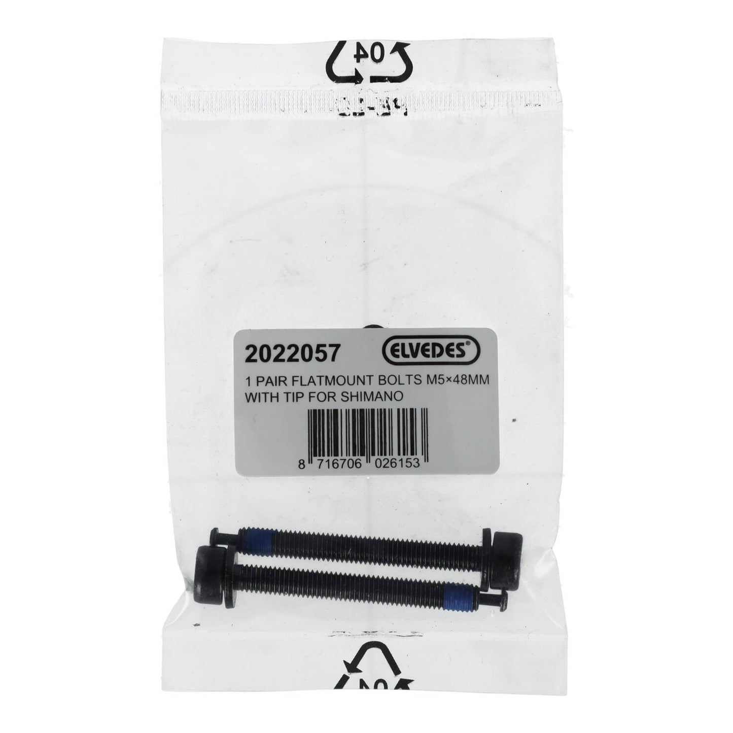 ELVEDES FM Parafuso de montagem da pinça traseira Shimano M5x48 Tipo C