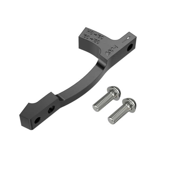 PM / PM SRAM P1 Disc 160/180mm (+20mm) Adaptador de estribo dianteiro / traseiro + Parafusos e cavilhas em aço inoxidável