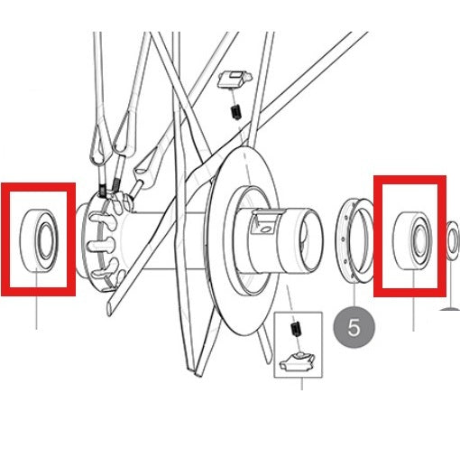 ROLAMENTOS MAVIC CUBO TRASEIRO 9X22X7 (B9) + 12X24X6 (6901) 2013