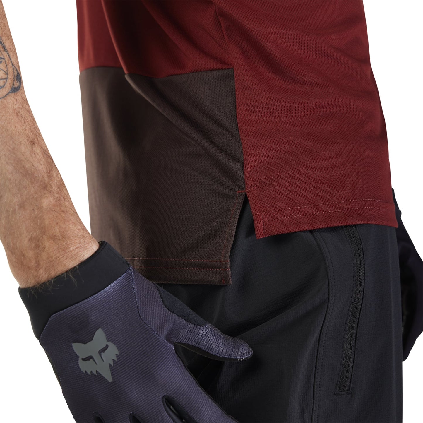 FOX RANGER WORDMARK Camisola de manga curta Bordeaux 2025