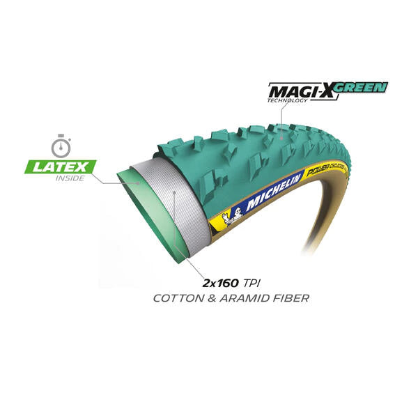 MICHELIN POWER MUD Racing Line 700x33c Tubular Verde